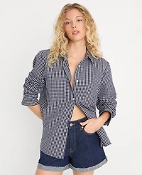 Good American Women's Cotton Seersucker Classic Shirt