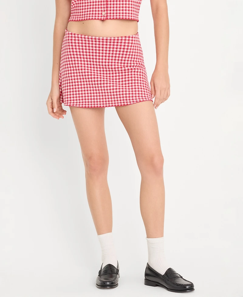Good American Women's Blend Sweater Mini Skort, Created for Macy's