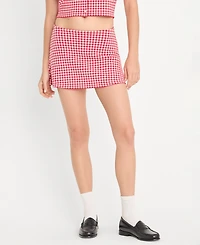 Good American Women's Blend Sweater Mini Skort, Created for Macy's
