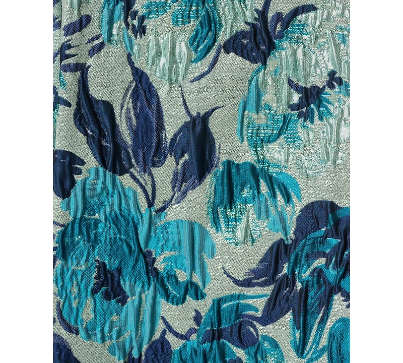 Adrianna Papell Women's Printed Metallic Boat Neck Dress
