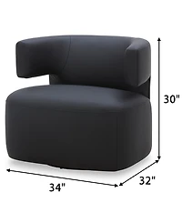 Clarie Leather Accent Swivel Chair