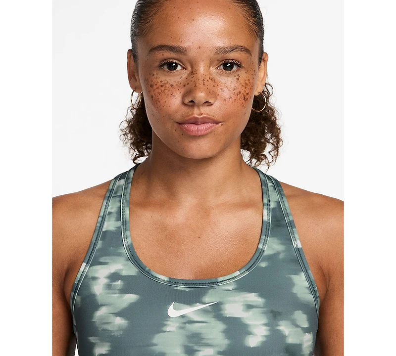 Nike Women's Swoosh Medium Support Padded Printed Sports Bra