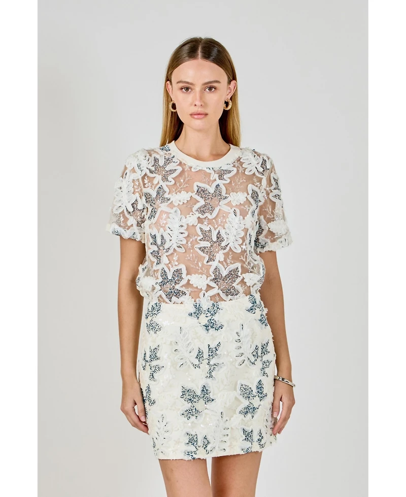 endless rose Women's Embroidered Blouse