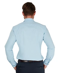 Alfani Men's Geometric Print Slim-Fit Dress Shirt, Macy's Exclusive
