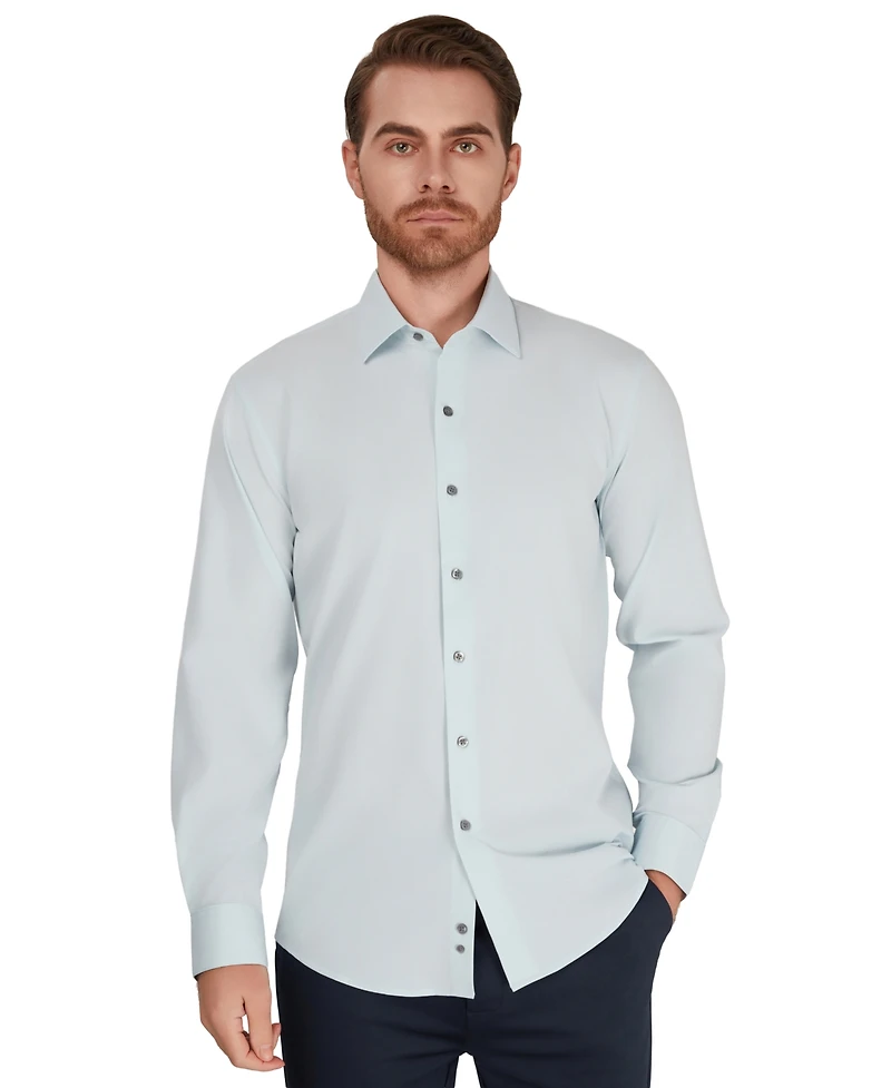 Alfani Men's Slim-Fit Performance Solid Dress Shirt, Macy's Exclusive