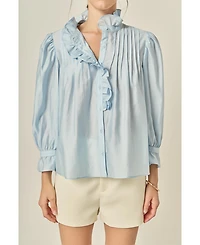 English Factory Women's Ruffle Detailed Blouse