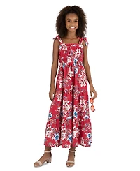 Speechless Girls' 7-16 Floral Printed Maxi with Straps Dress Sunglass
