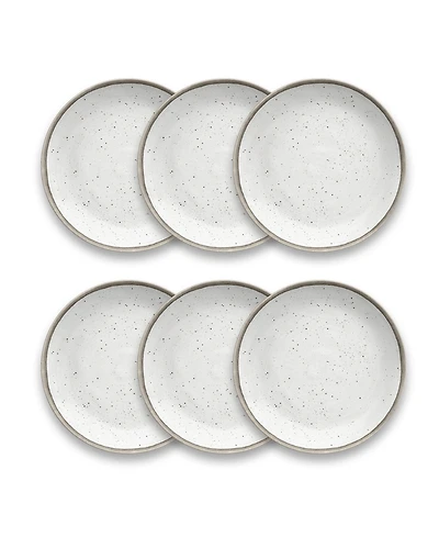 Abode Homewares Retreat Pottery White Salad 8.5" Set of 6