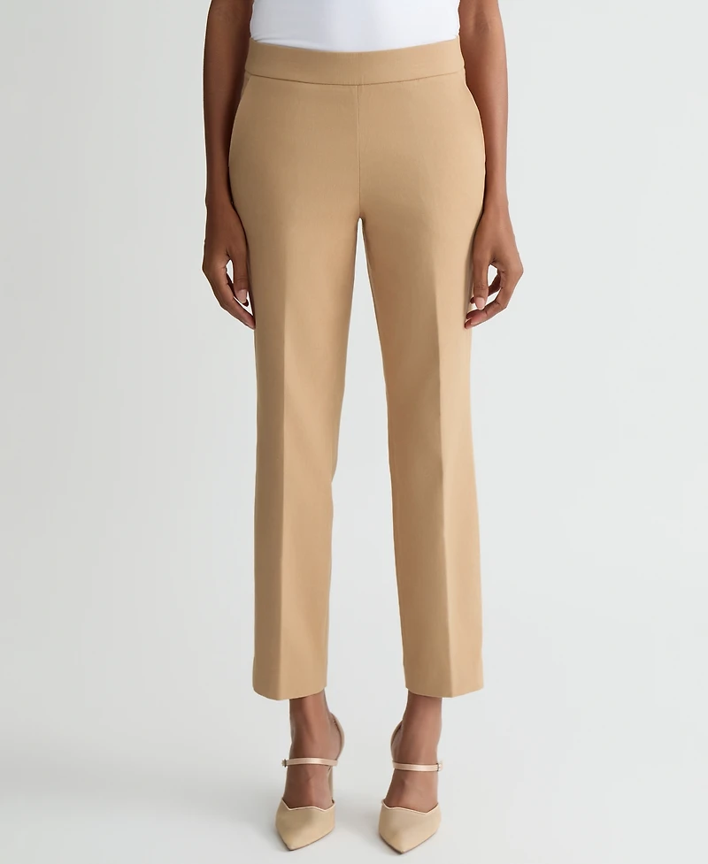 Kasper Women's Stretch Twill Cropped Pull-On Pants, Regular & Petite