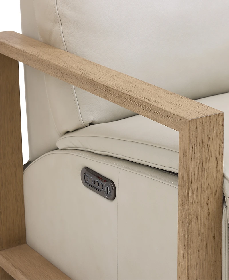 Maxyne 33" Leather 2 Power Motion Arm Recliner