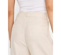 Good American Women's Mid-Rise Wide Leg Trousers