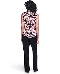 Karl Lagerfeld Paris Women's V-Neck Sleeveless Top
