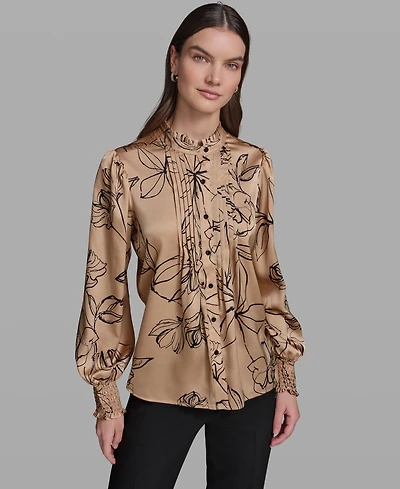 Karl Lagerfeld Paris Women's Mock Neck Top