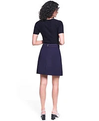 Karl Lagerfeld Paris Women's Invisible Zipper Mini Skirt