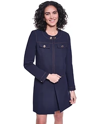 Karl Lagerfeld Paris Women's Round Neck Cropped Jacket