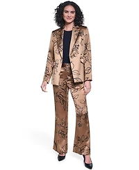 Karl Lagerfeld Paris Women's One-Button Padded Shoulder Jacket