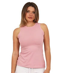 24seven Comfort Apparel Women's Ribbed Knit Sleeveless Tank Top