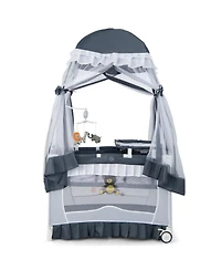Gouun Baby 4-in-1 Convertible Bassinet with Changing Table, Music Box and Wheels