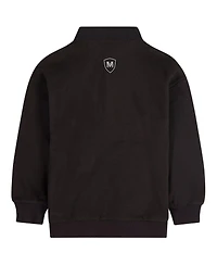 MeMoi Toddler Boys Long-Sleeve Cotton-Rich Fleece Polo Sweatshirt