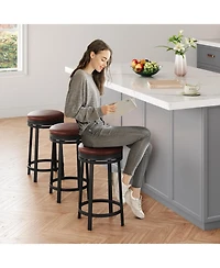 gaomon Dining Chair Swivel Bar Stool Set of 2 24.4 inch Counter Height Bar Stool for Kitchen Dining Room