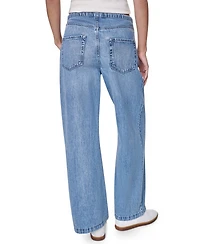 Dkny Jeans Women's Mid-Rise Flowy Relaxed Straight