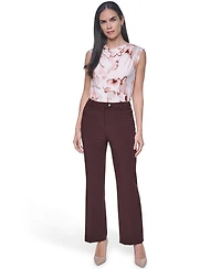 Calvin Klein Petite Mid-Rise Straight Pants