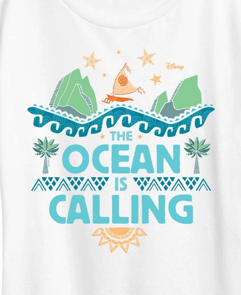 Hybrid Apparel Plus Moana the Ocean is Calling Short-Sleeve Graphic T-Shirt