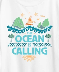 Hybrid Apparel Plus Moana the Ocean is Calling Short-Sleeve Graphic T-Shirt