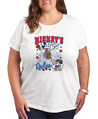 Hybrid Apparel Plus Disney Mickey Western Americana Short-Sleeve Graphic T-Shirt