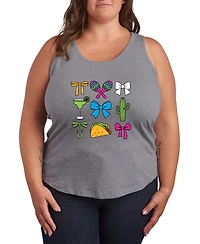 Hybrid Apparel Plus Instant Message Cinco De Mayo Bows Racerback Graphic Tank Top