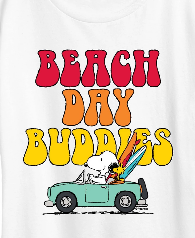 Hybrid Apparel Plus Peanuts Beach Day Buddies Short-Sleeve Graphic T-Shirt