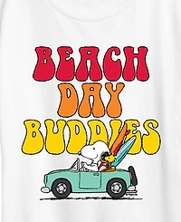Hybrid Apparel Plus Peanuts Beach Day Buddies Short-Sleeve Graphic T-Shirt
