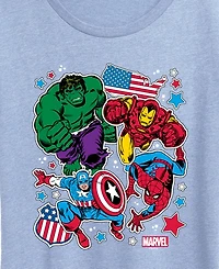Hybrid Apparel Plus Marvel America Avengers Short-Sleeve Graphic T-Shirt
