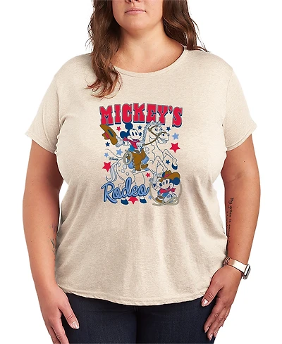 Hybrid Apparel Plus Disney Mickey Western Americana Short-Sleeve Graphic T-Shirt