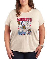 Hybrid Apparel Plus Disney Mickey Western Americana Short-Sleeve Graphic T-Shirt