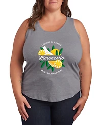 Hybrid Apparel Plus Instant Message Limoncello Racerback Graphic Tank Top