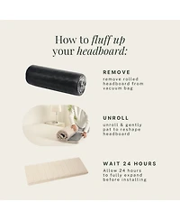 Nestl Velvet Headboard, wall mounted, peel and stick, easy assemble