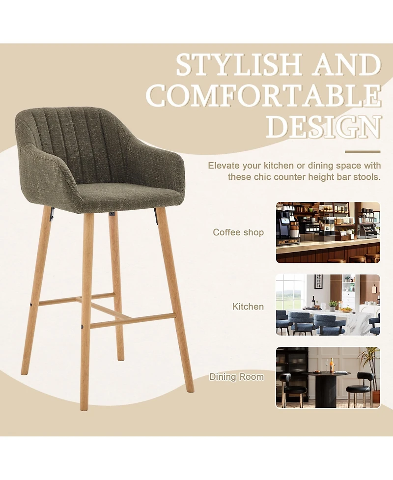Rainsken Modern Bar Stools Set of 2
