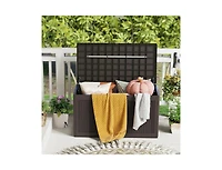 sumyeg 100 Gallon Resin Deck Box Outdoor Waterproof Storage Bench