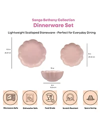 Sango Bethany Green 12-Pc. Dinnerware Set, Service for 4
