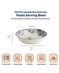 222 Fifth Adelaide Blue Pasta Serving Bowl, 12.6"