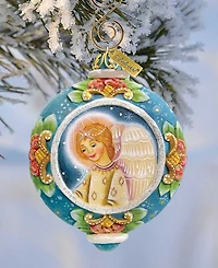 G.DeBrekht Hand Painted Scenic Ornament Angel Ornament