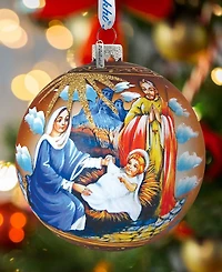 G.DeBrekht Holy Family Ball Glass Ornament
