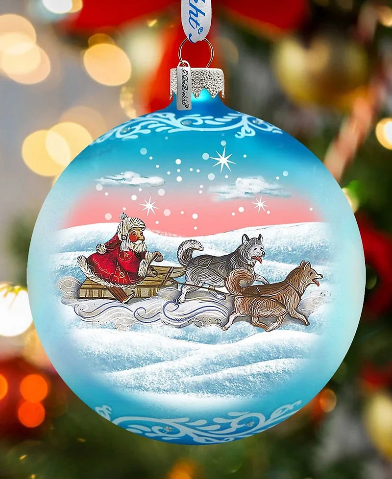 G.DeBrekht Northern Light Ball Glass Ornament