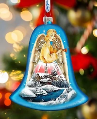 G.DeBrekht Angel Bell Glass Ornament