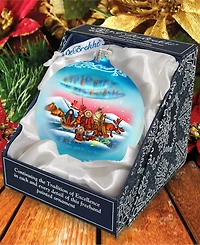 G.DeBrekht Northern Light Glass Ball Ornament