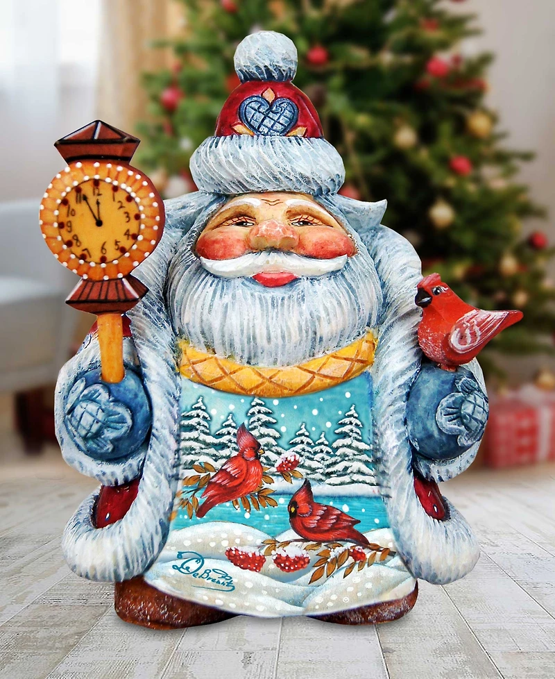 G.DeBrekht Scenic Santa with Cardinals Figurine