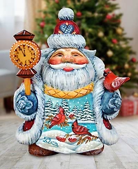 G.DeBrekht Scenic Santa with Cardinals Figurine