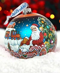 G.DeBrekht Limited Edition Oversized Ginger Bread House Glass Ornament