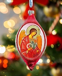 G.DeBrekht Saint Michael Drop Glass Ornament